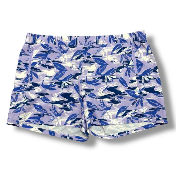 Columbia Tidal II Women's PFG Shorts 3X Purple Floral Tropical Pull On 3X - Picture 1 of 5